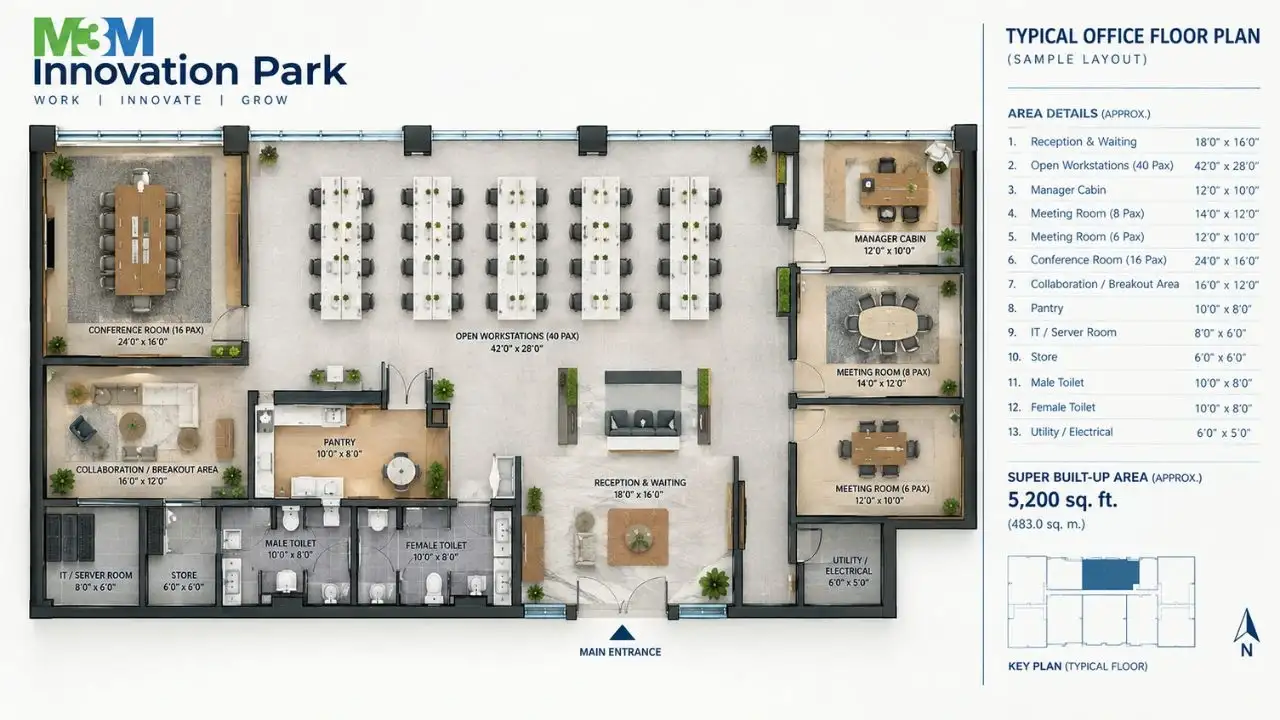 M3M Innovation Park Floor Plan